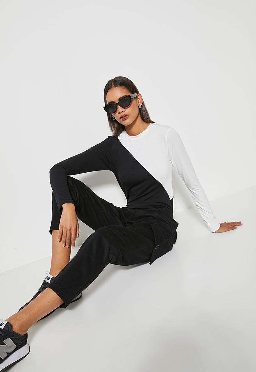 Superbalist - Straight leg cargo trouser - black