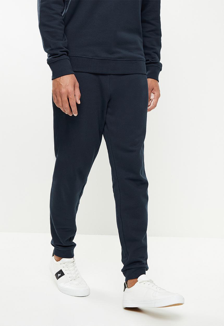 POLO - Men cuffed fleece jogger - navy