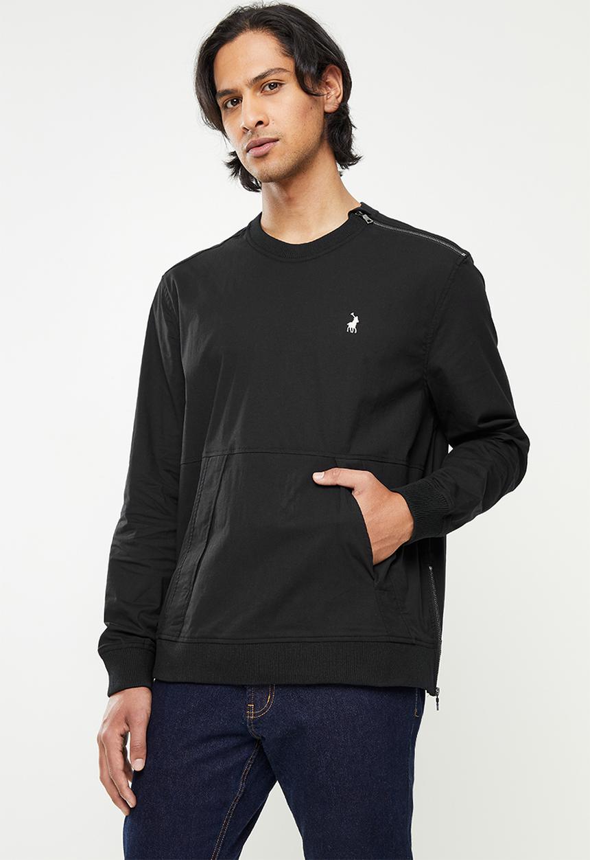 POLO - PJC LS Woven Sweatshirt - Black