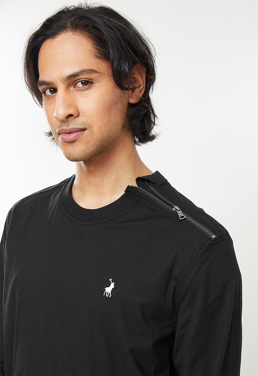 POLO - PJC LS Woven Sweatshirt - Black