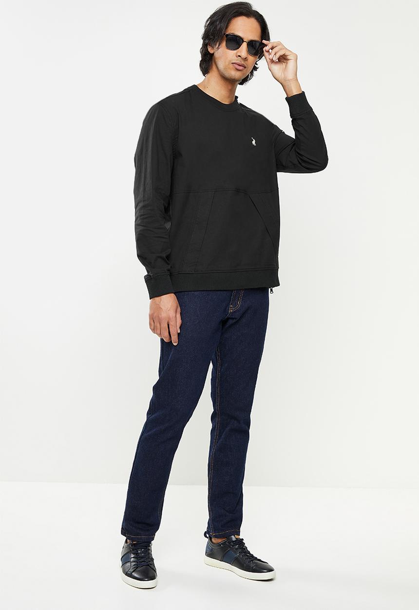 POLO - PJC LS Woven Sweatshirt - Black