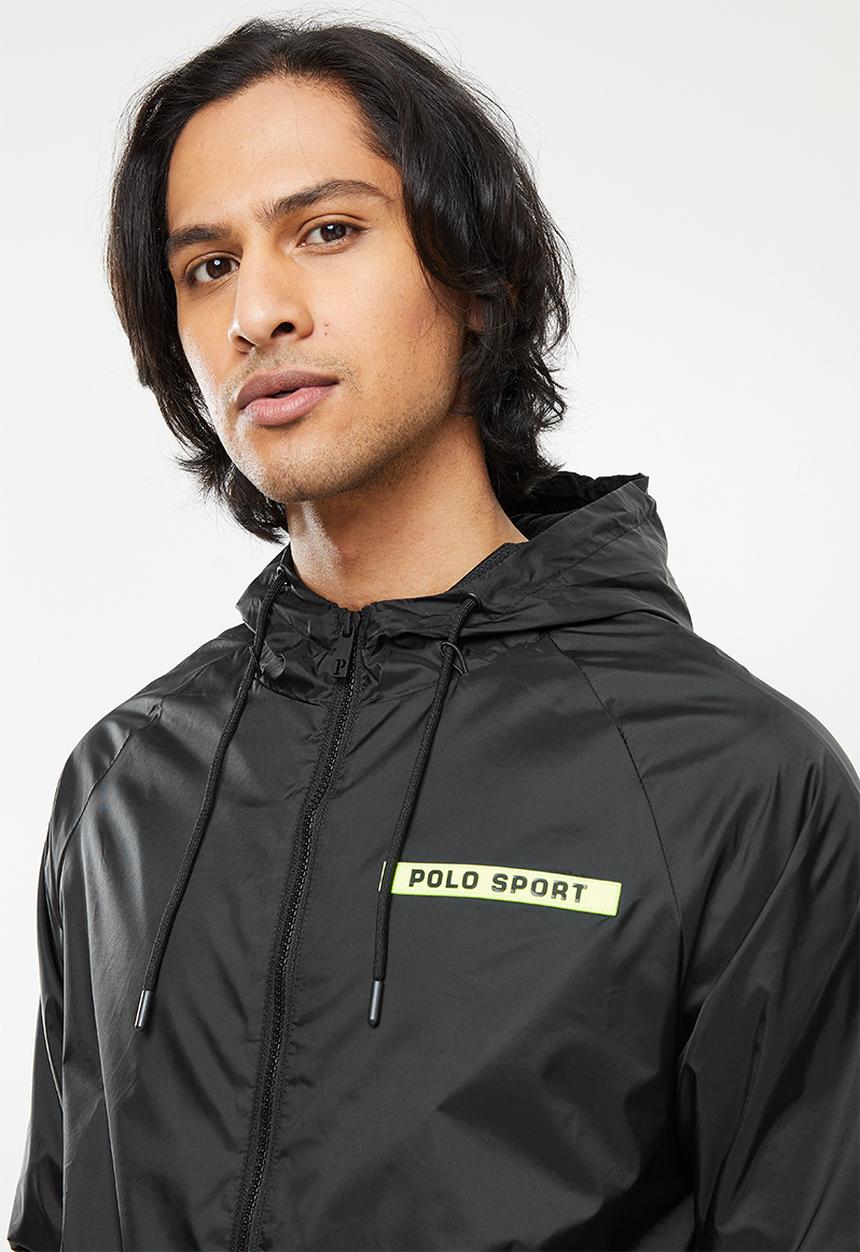 POLO - Men sport hooded jacket - black