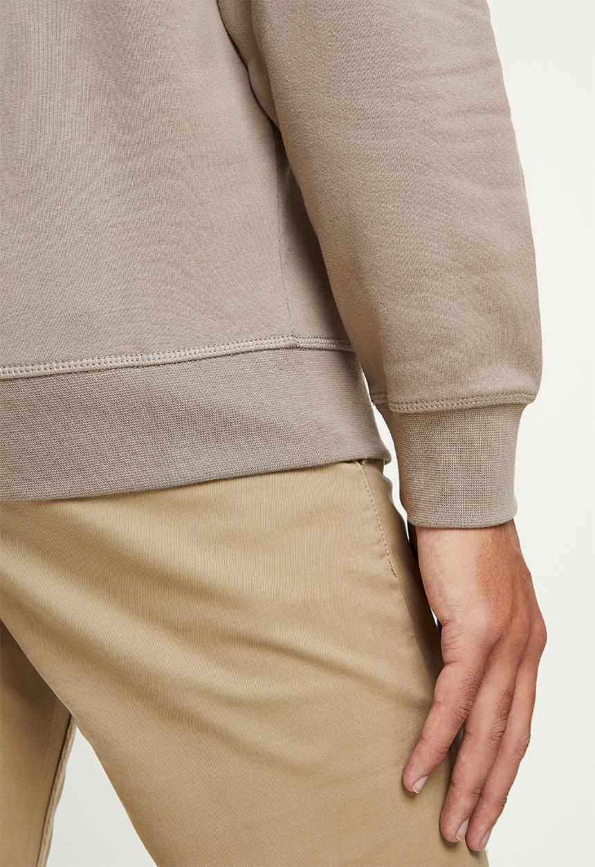 POLO - Men crew fleece sweat - taupe