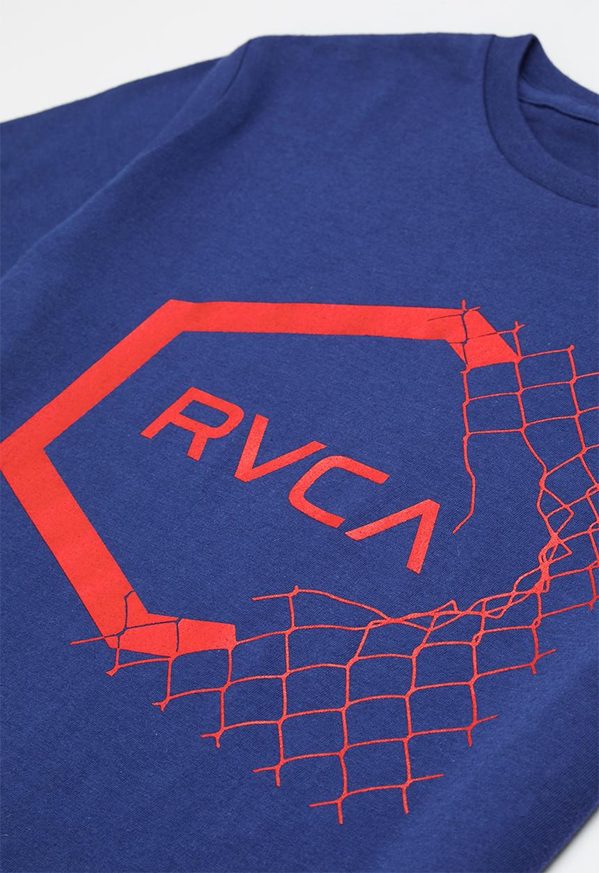 RVCA - Hex fence short sleeve boy - navy marine