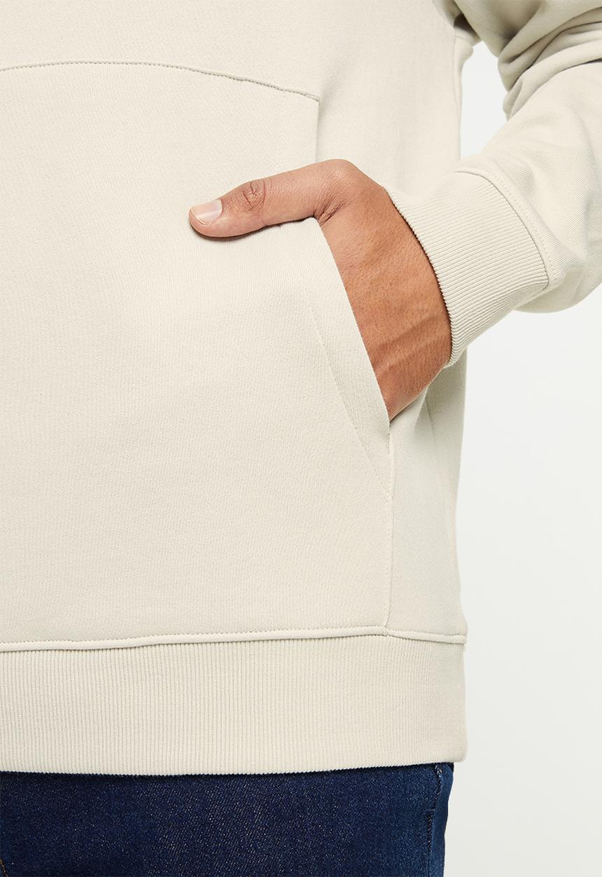 POLO - Hooded Fleece Sweatshirt - Ecru