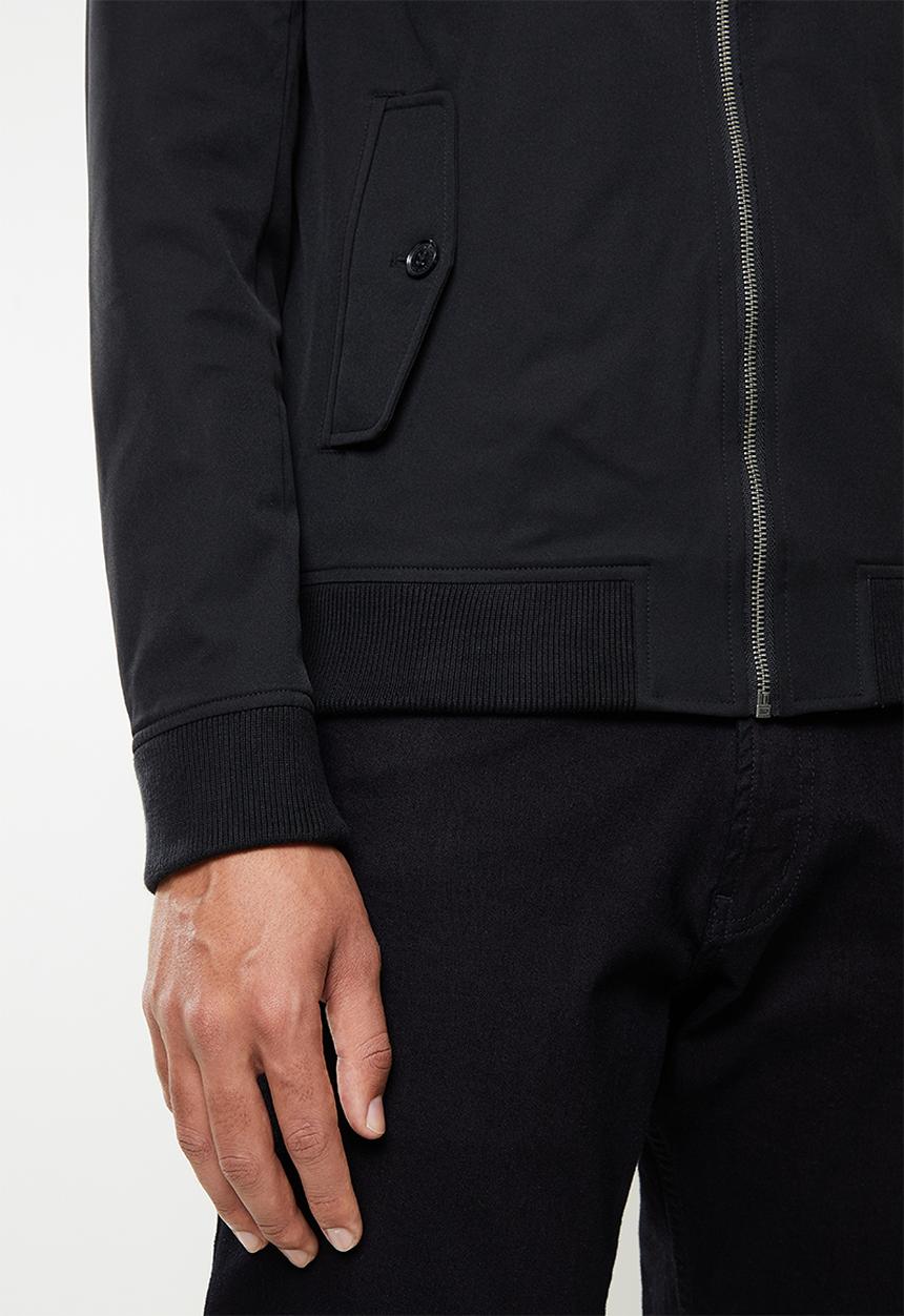 POLO - Mns ribbed harrington jacket - black