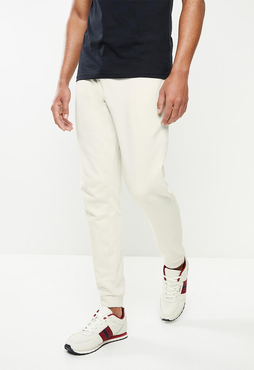POLO - Men cuffed fleece jogger - ecru