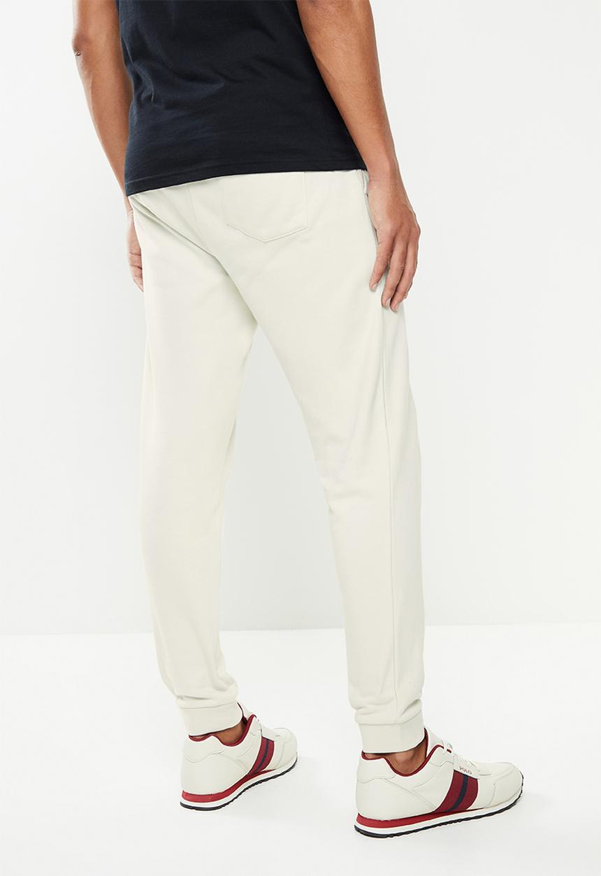 POLO - Men cuffed fleece jogger - ecru