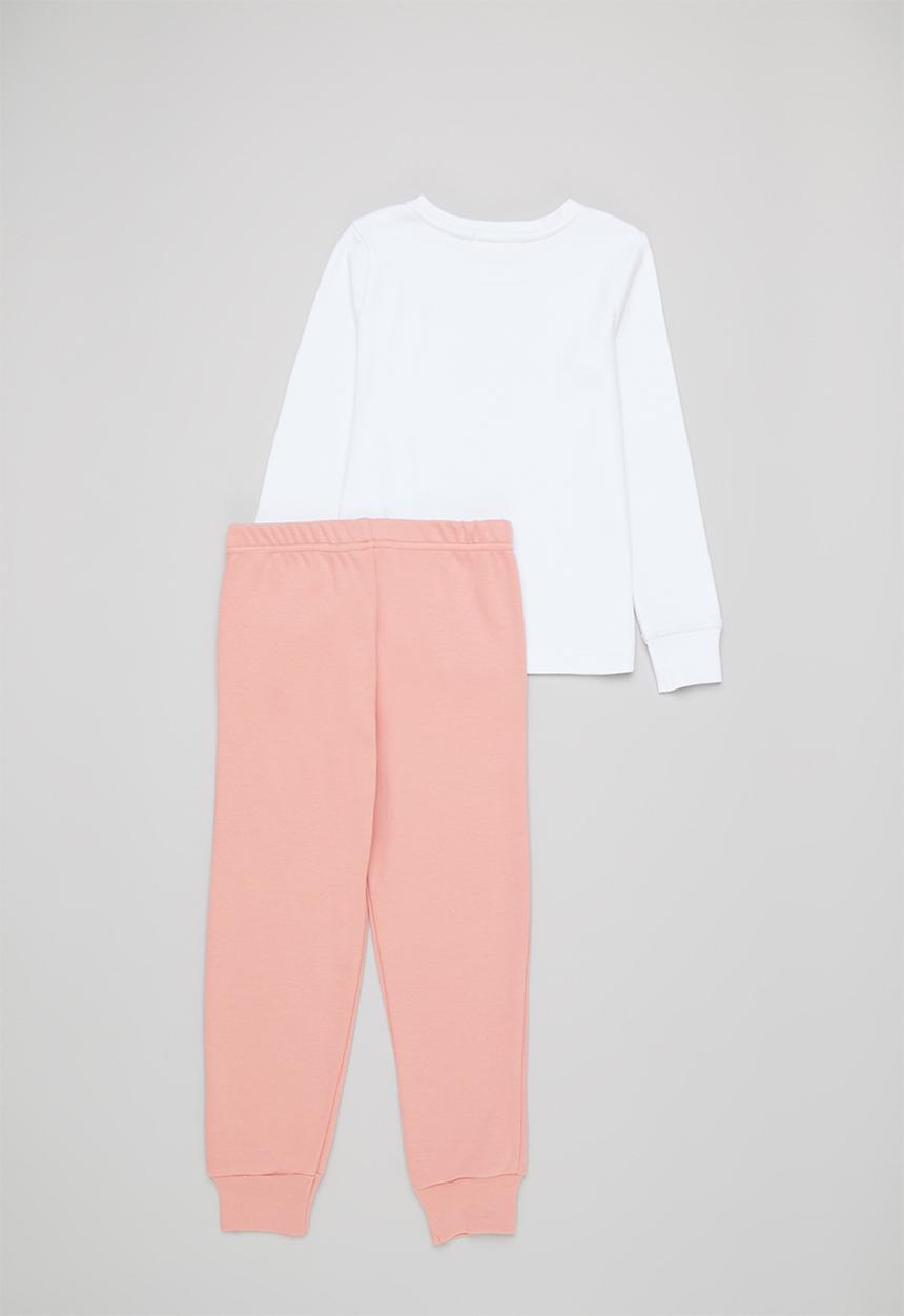 Superbalist Kids - Girls pj set - pink & white