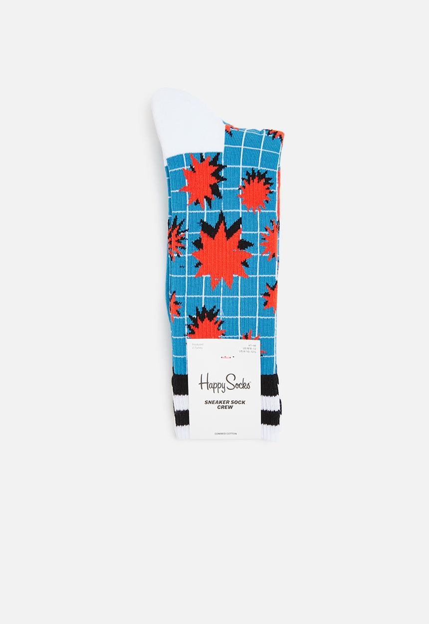 Happy Socks - Explosion crew socks - blue