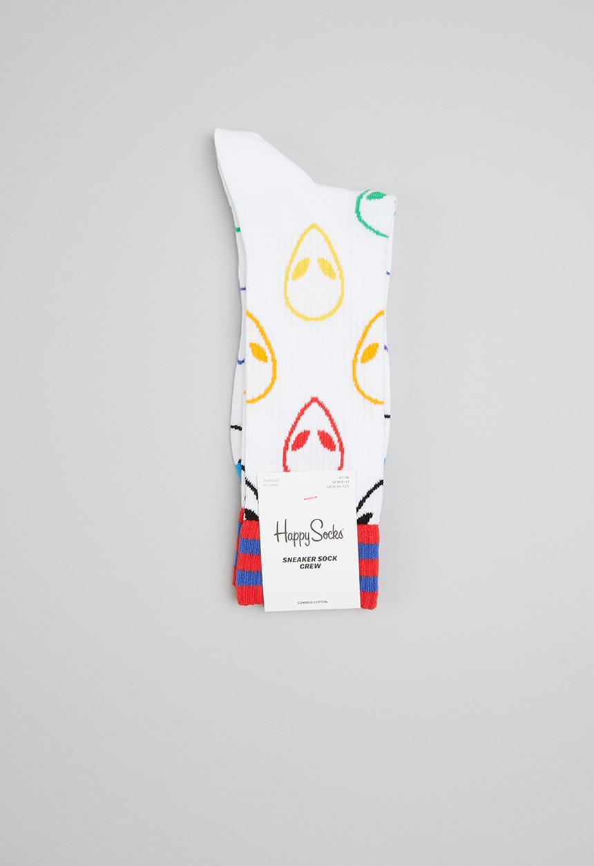 Happy Socks - Alien thin crew socks - white