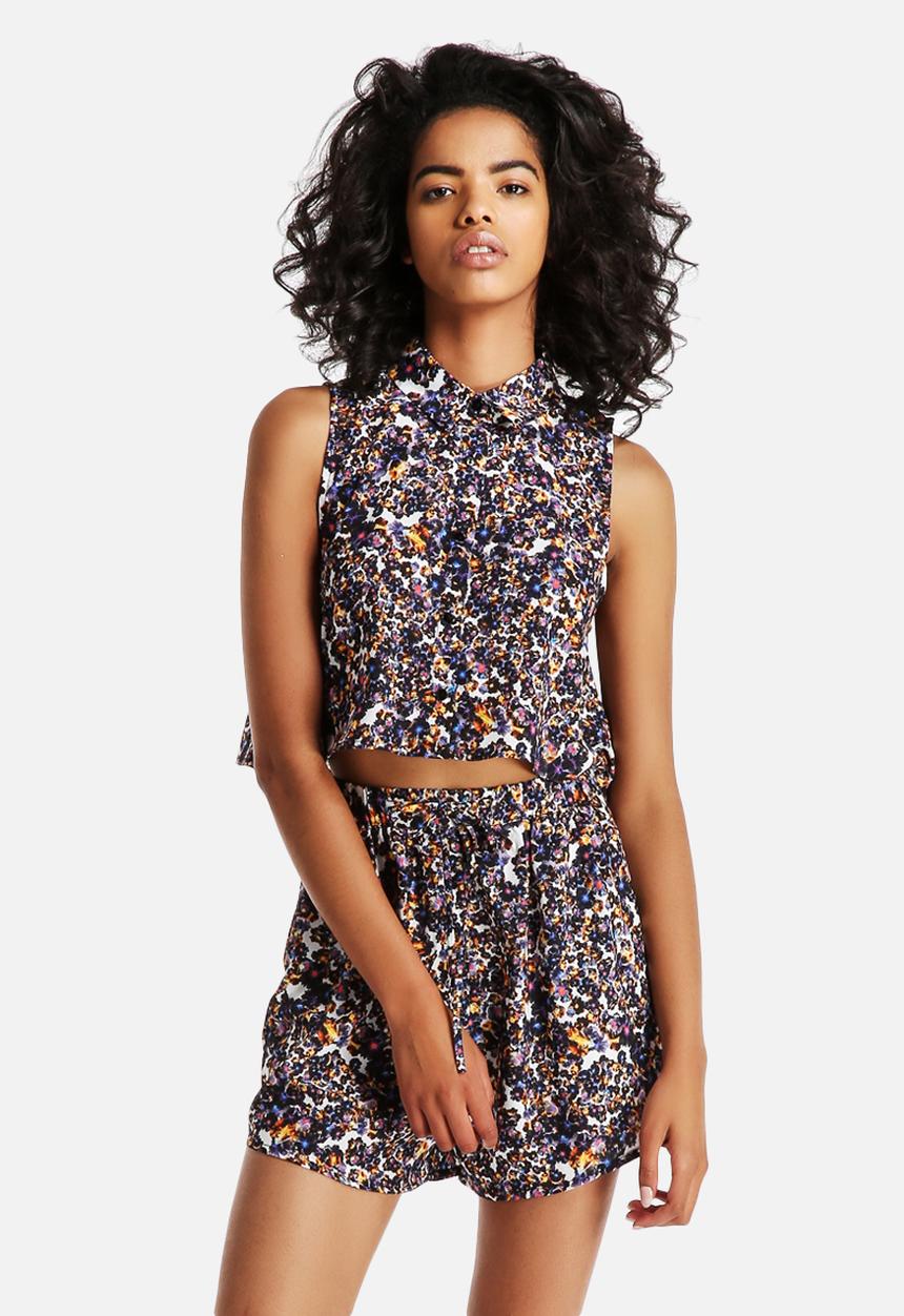 Neon Rose - Amber Freckle Crop Top