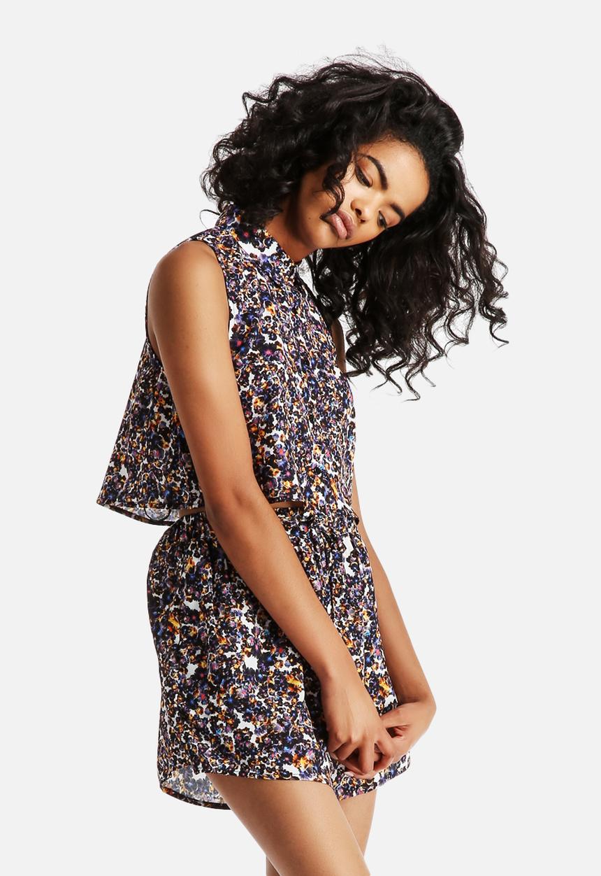 Neon Rose - Amber Freckle Crop Top