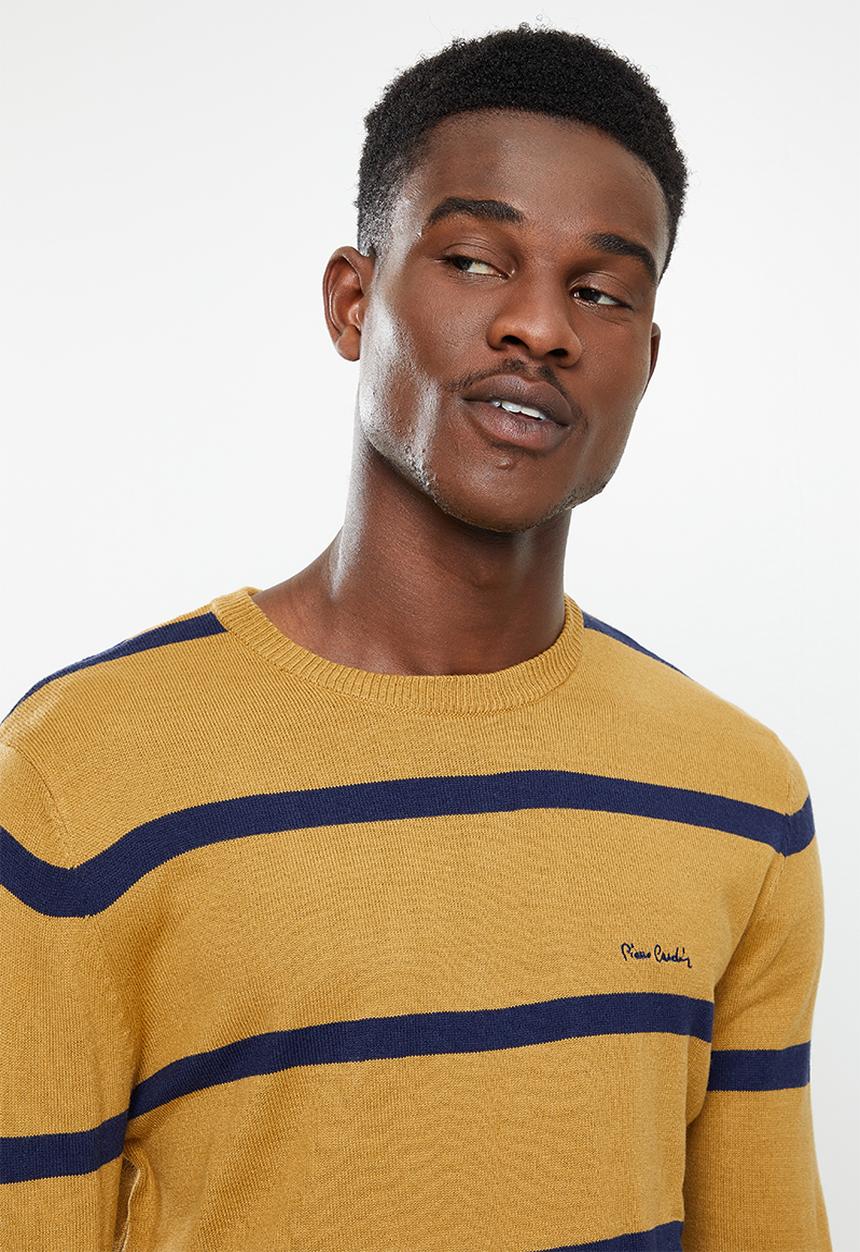 Pierre Cardin - PC Ralph Striped Knitwear - Mustard