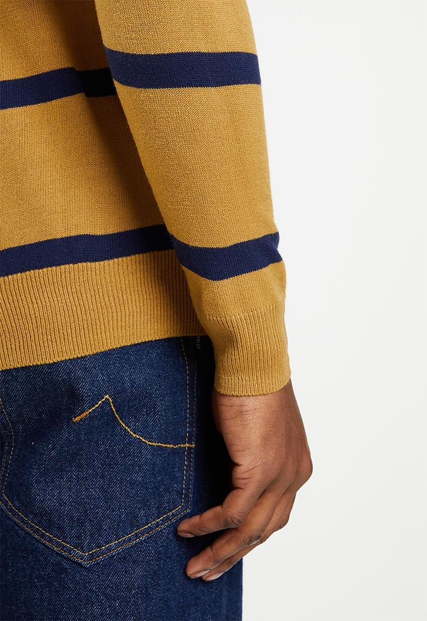 Pierre Cardin - PC Ralph Striped Knitwear - Mustard