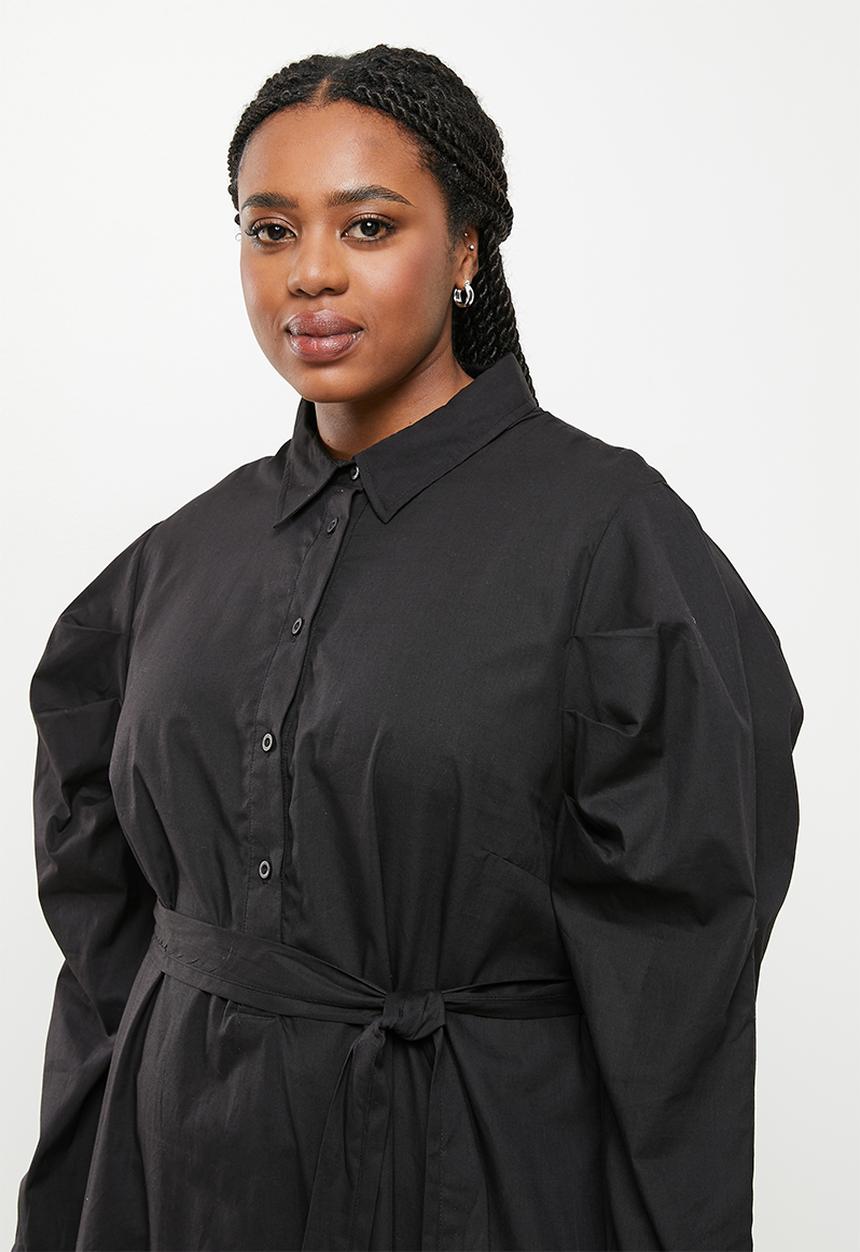 AMANDA LAIRD CHERRY - Plus formosa dress - black poplin