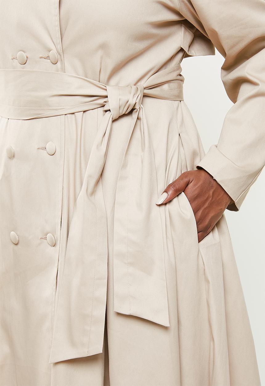 AMANDA LAIRD CHERRY - Plus njesuthi coat - stone fine twill