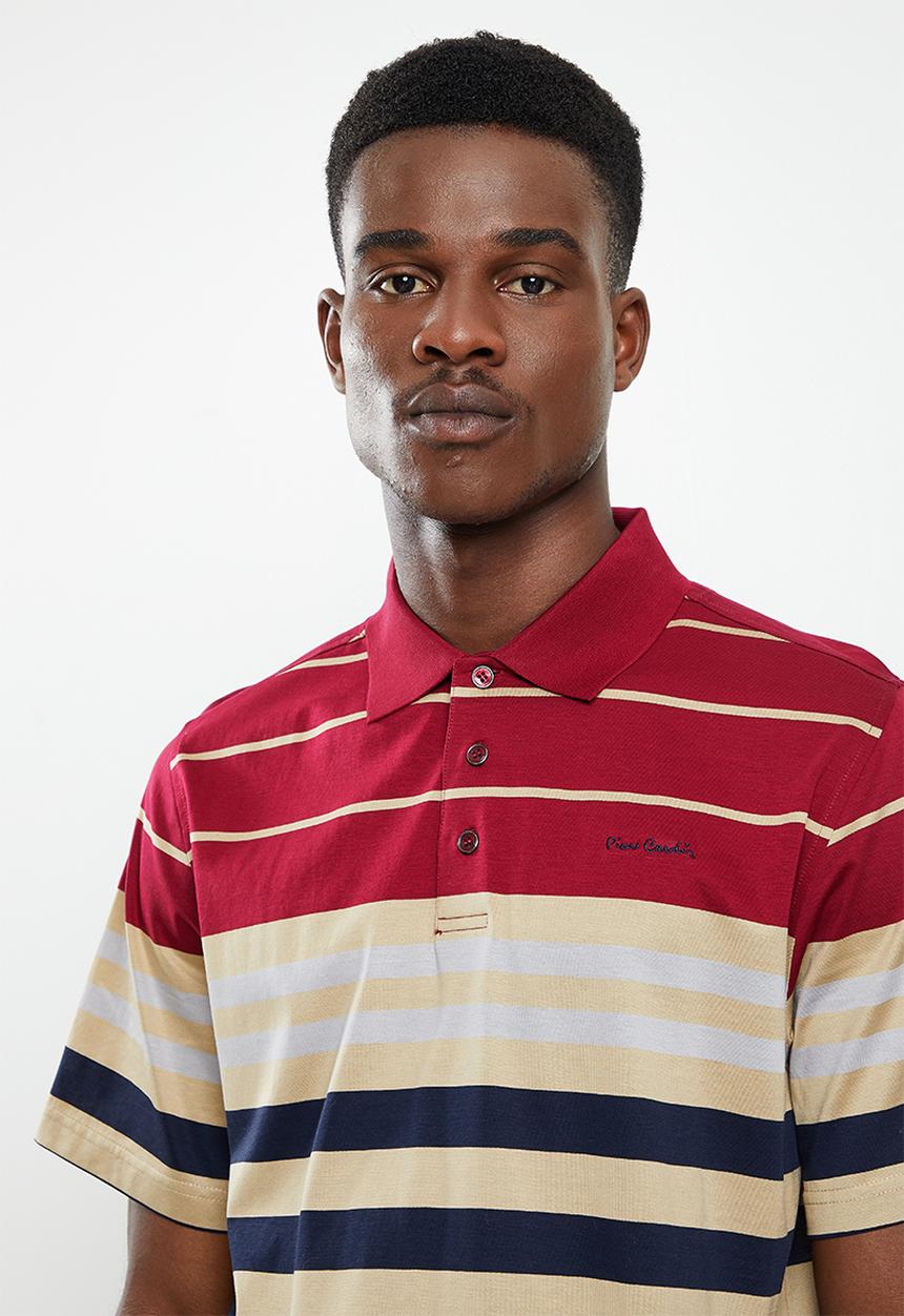 Pierre Cardin - PC Mercerized 115  Richness Golfer  - red, beige & multi