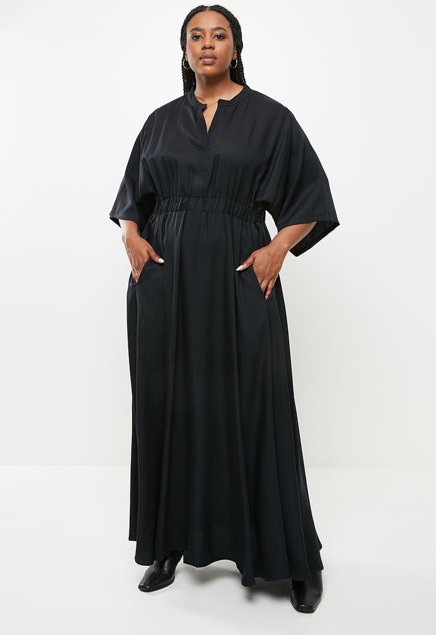 AMANDA LAIRD CHERRY - Plus pilansberg dress - black fine twill