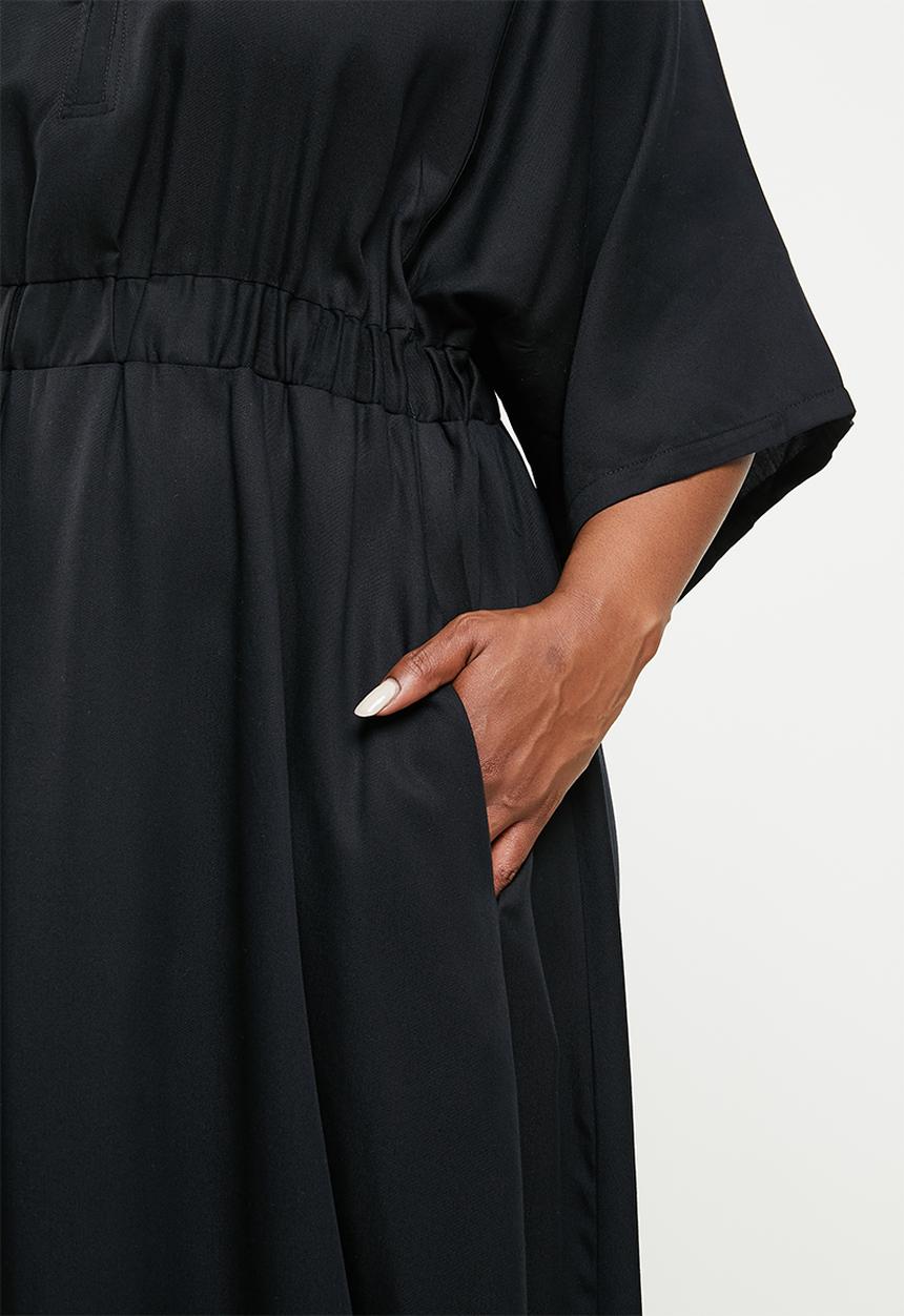 AMANDA LAIRD CHERRY - Plus pilansberg dress - black fine twill