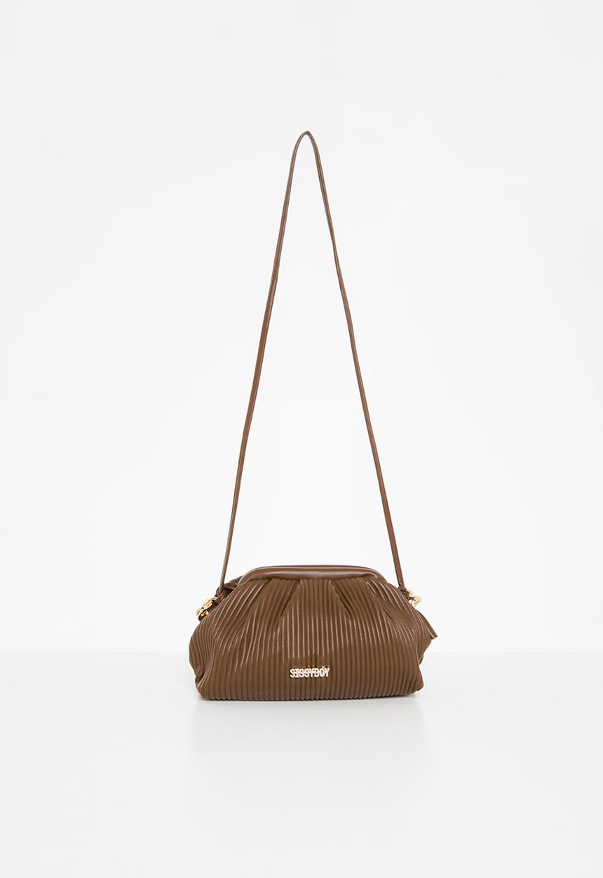 SISSY BOY - Pleated chain bag - choc