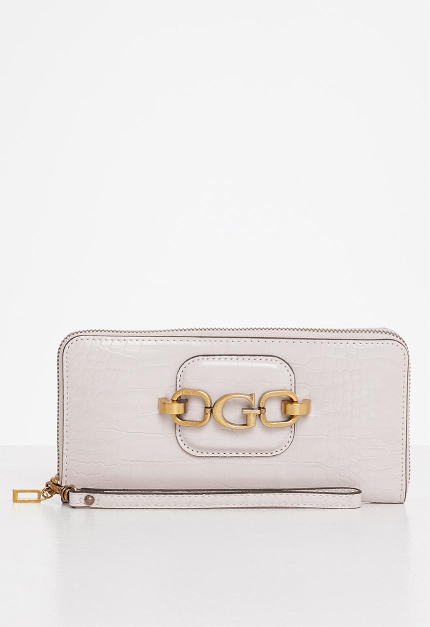 GUESS - Hensely croc slg lrg zip arnd - stone