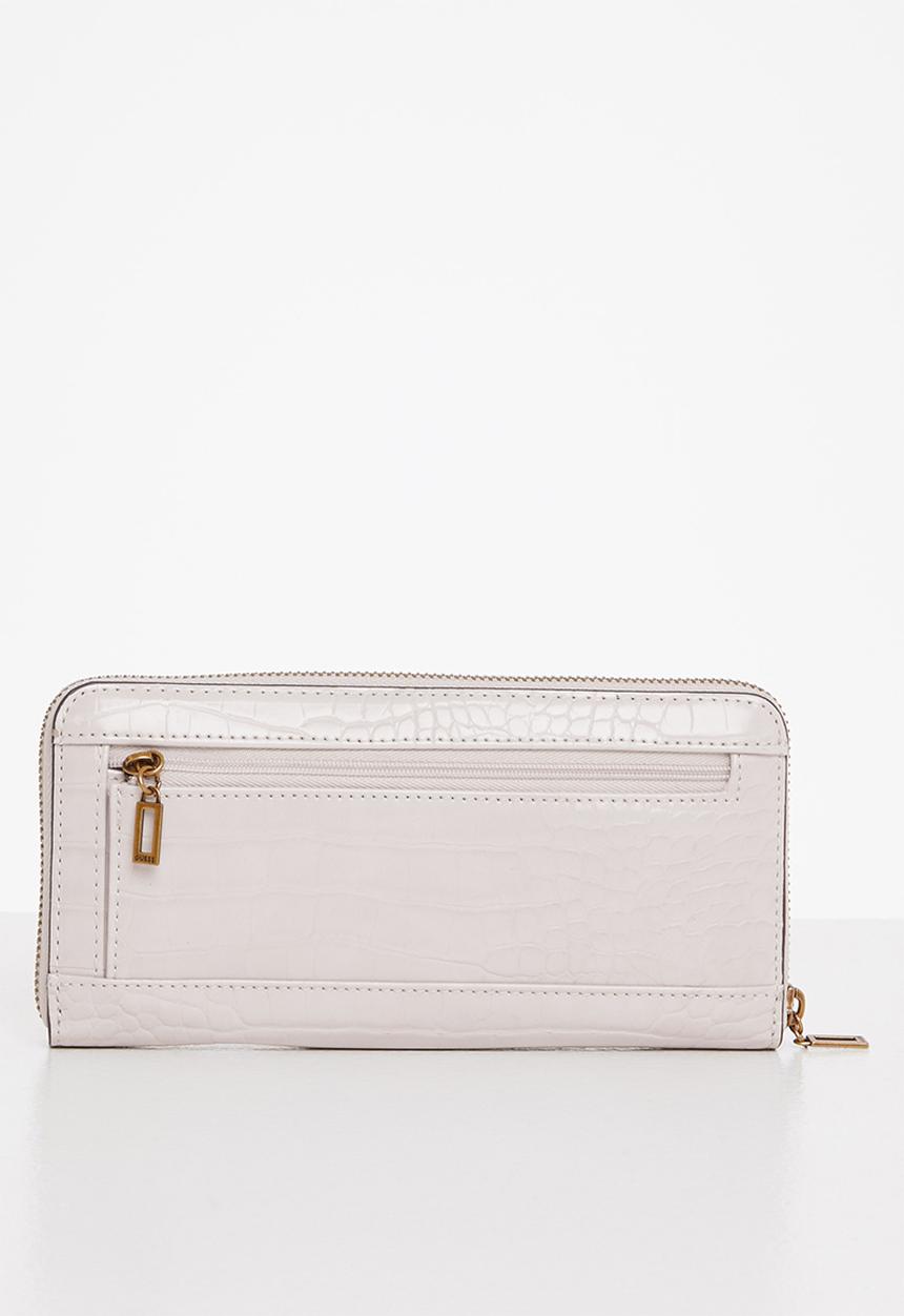 GUESS - Hensely croc slg lrg zip arnd - stone