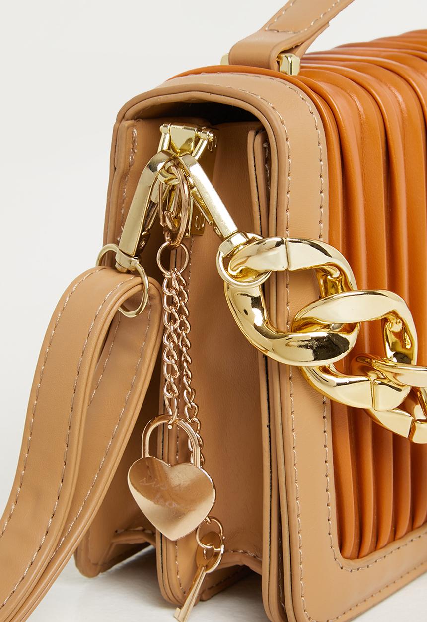 SISSY BOY - Pleated box bag - terracotta