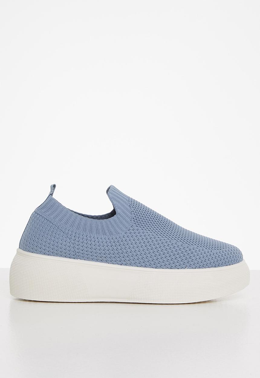Tom Tom - Chunky knit flatform sneaker - blue