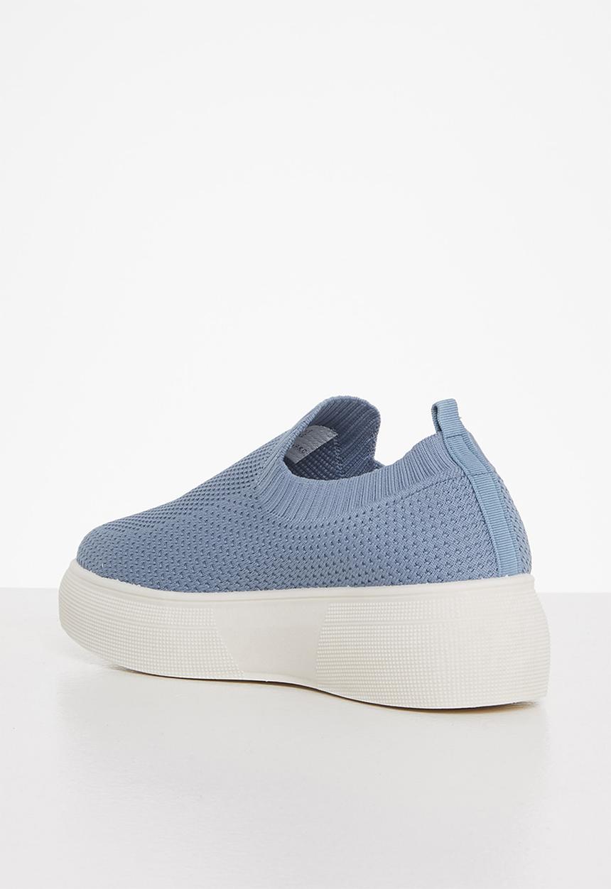 Tom Tom - Chunky knit flatform sneaker - blue