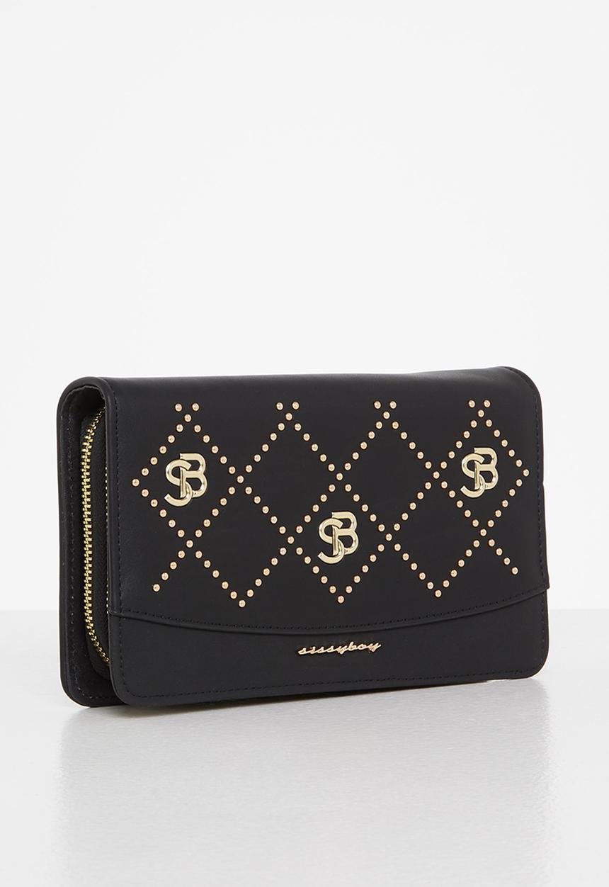 SISSY BOY - Embellished sb purse - black