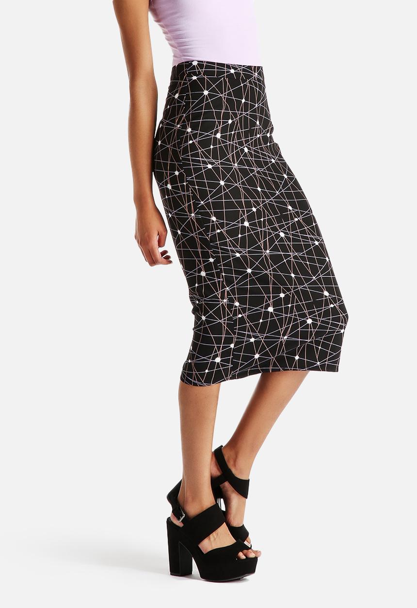 Neon Rose - Supernova Midi Skirt