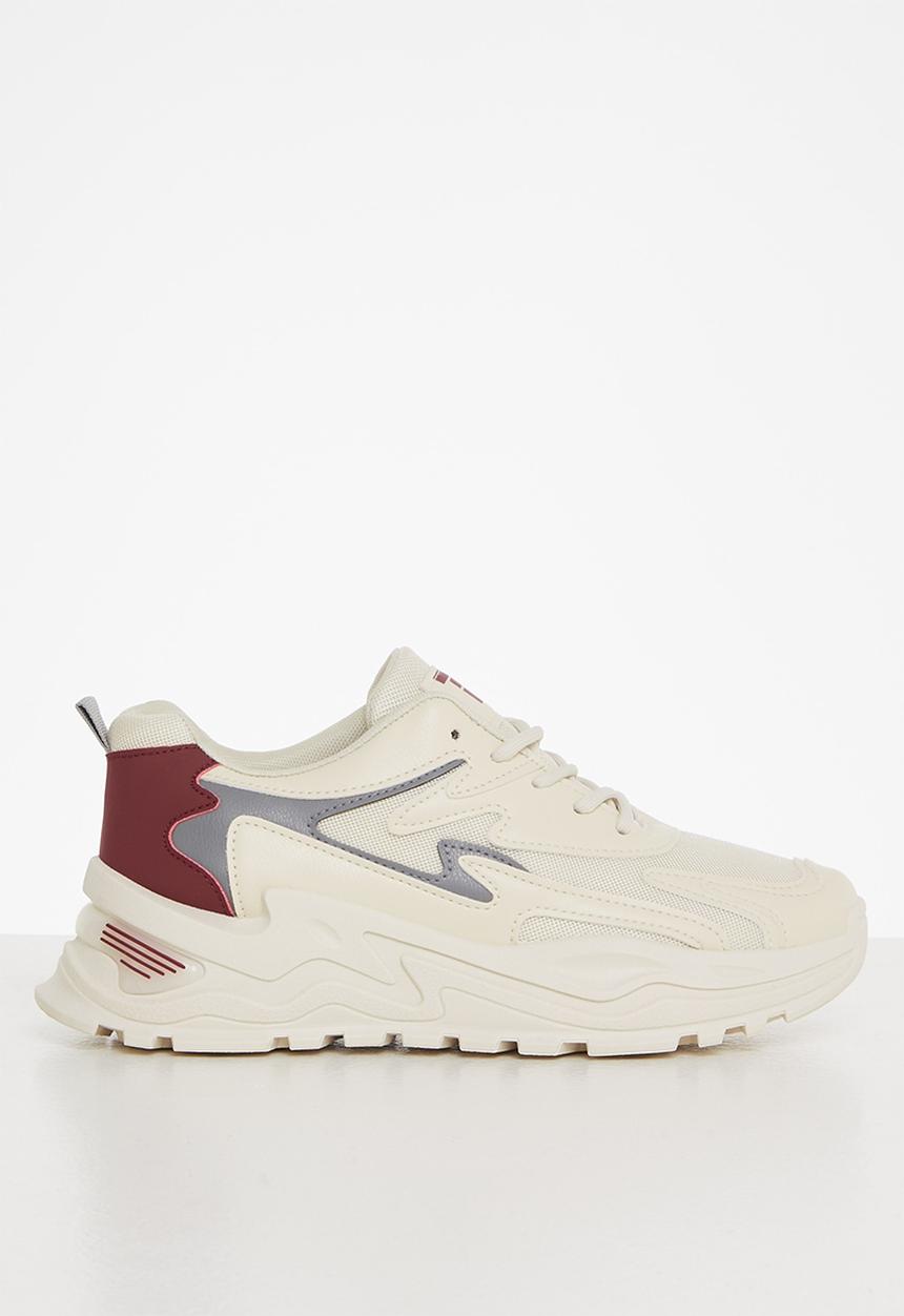 Tom Tom - Chunky design dad sneaker - beige & burg