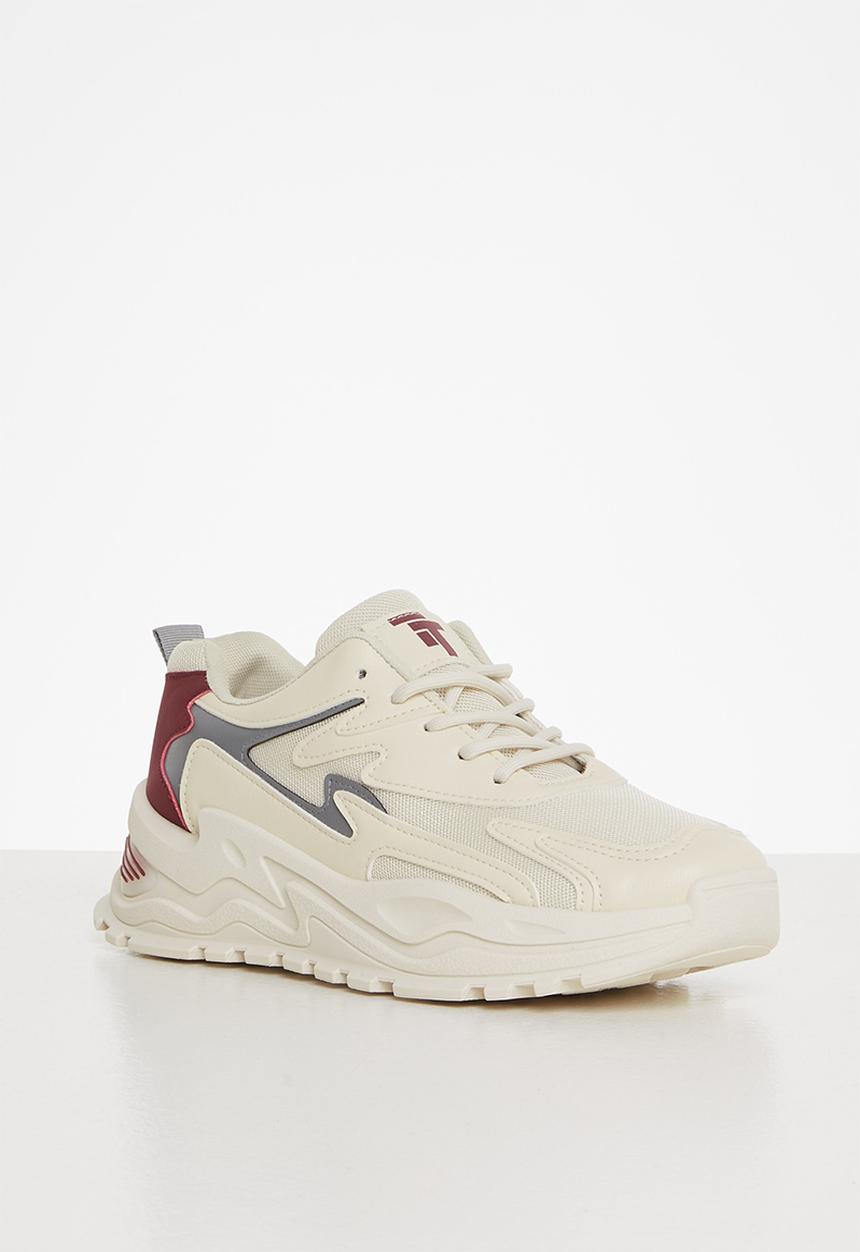 Tom Tom - Chunky design dad sneaker - beige & burg