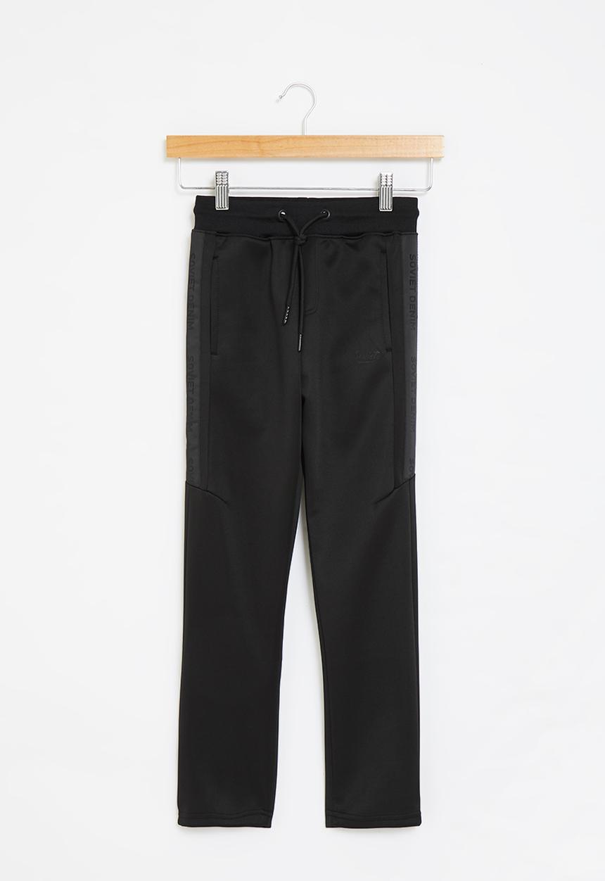 SOVIET - M montoya boys track pants  - black