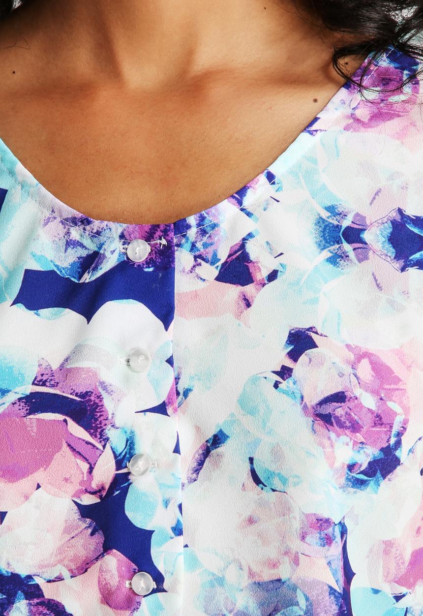 Neon Rose - Meth Petal Button Loose Vest