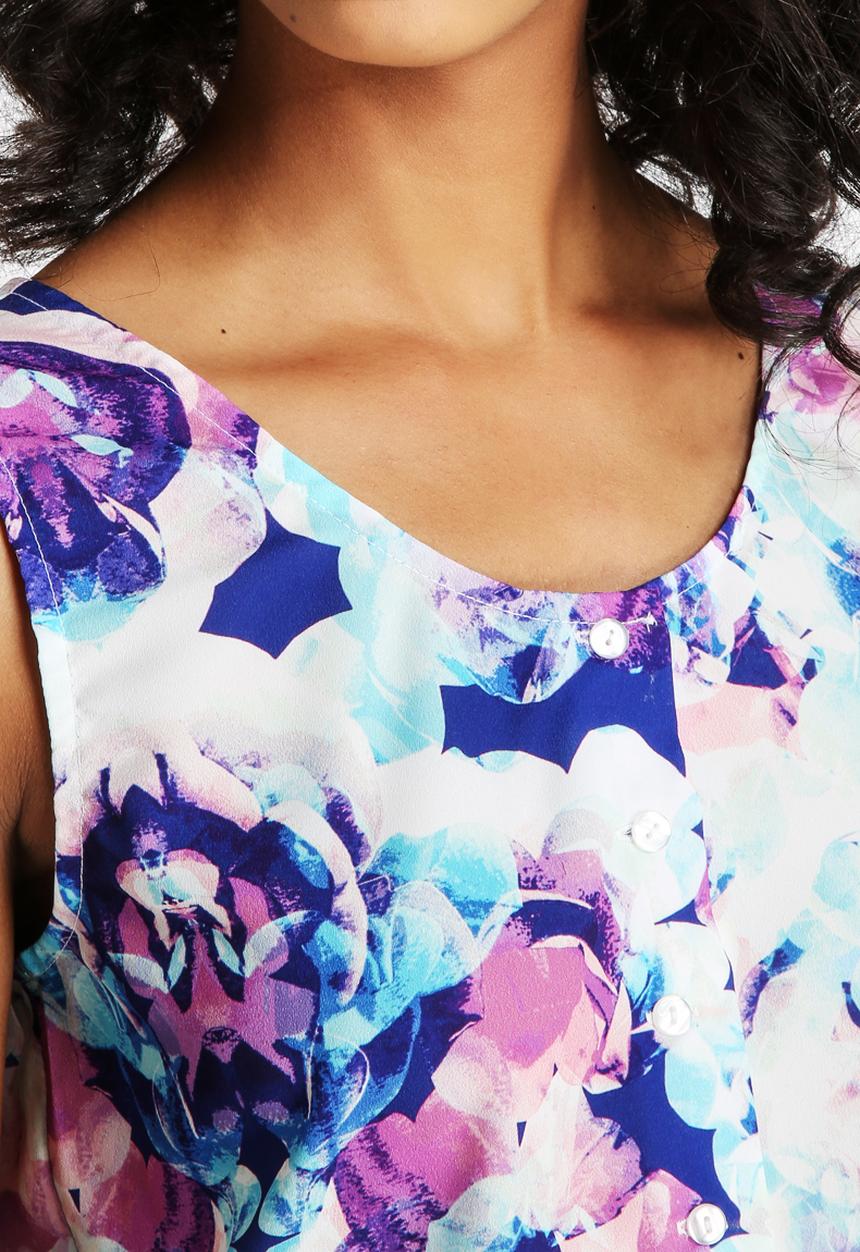 Neon Rose - Meth Petal Button Loose Vest