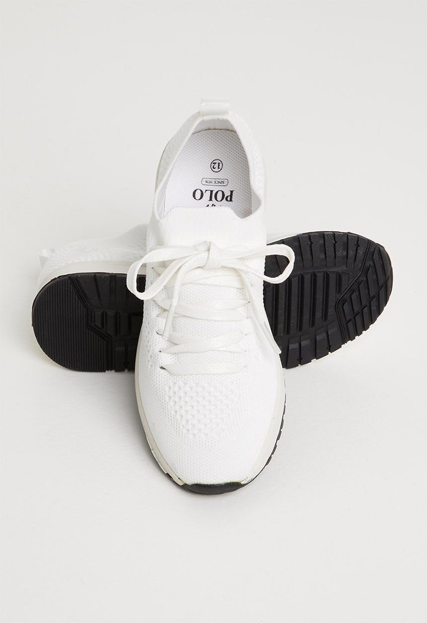 POLO - Kids athleisure knit sneaker - white