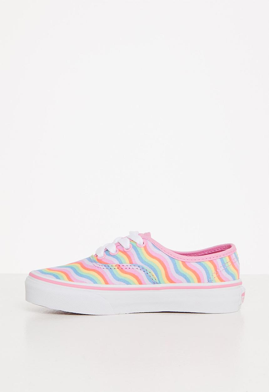 Vans - Uy authentic - (wavy rainbow) begonia pink/true white