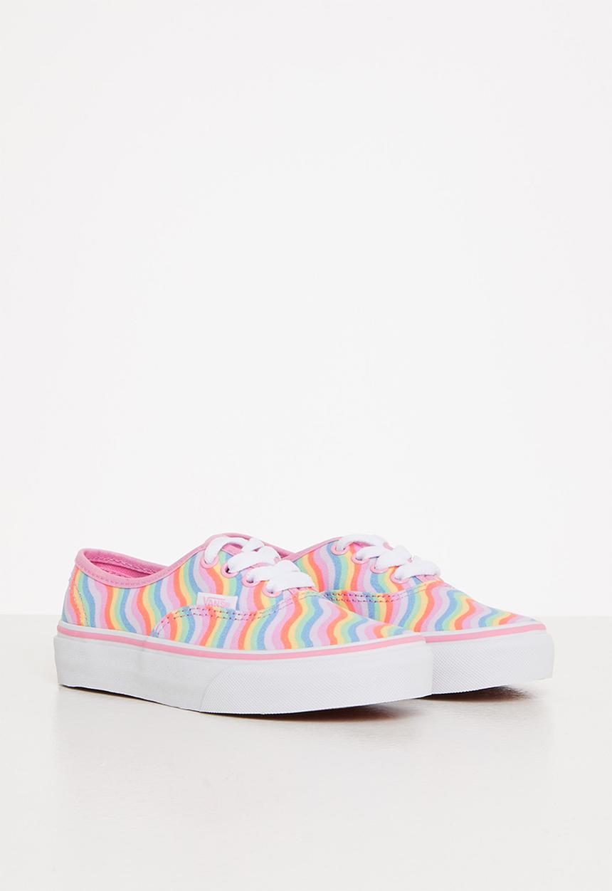 Vans - Uy authentic - (wavy rainbow) begonia pink/true white
