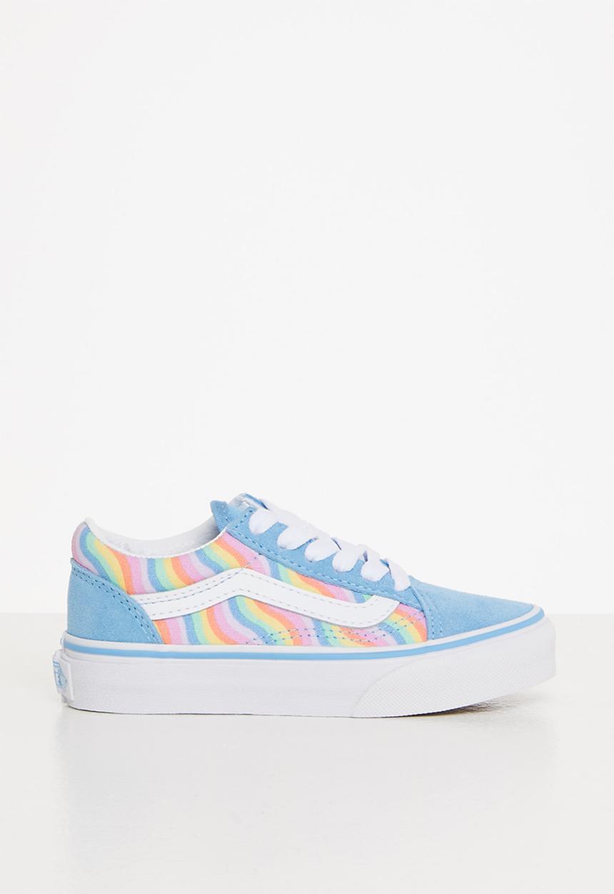 Vans - Uy old skool - (wavy rainbow) alaskan blue/true white