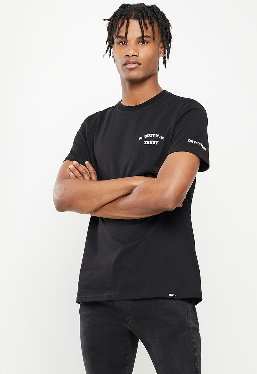 Cutty - Trust back print fashion t-shirt - black