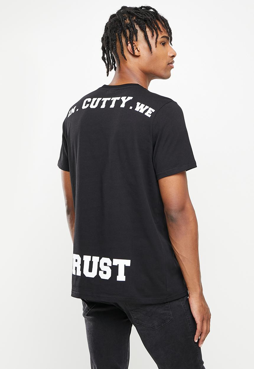 Cutty - Trust back print fashion t-shirt - black