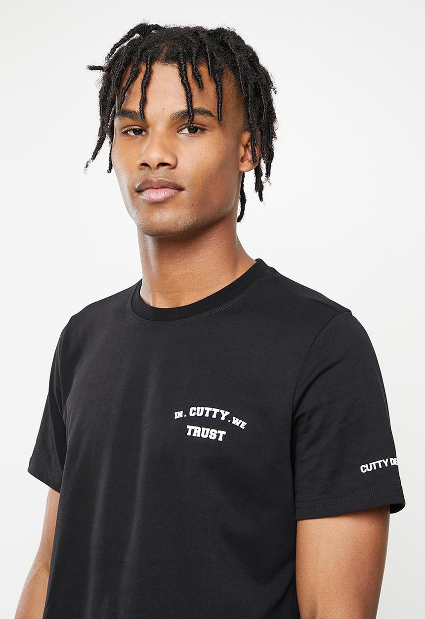 Cutty - Trust back print fashion t-shirt - black