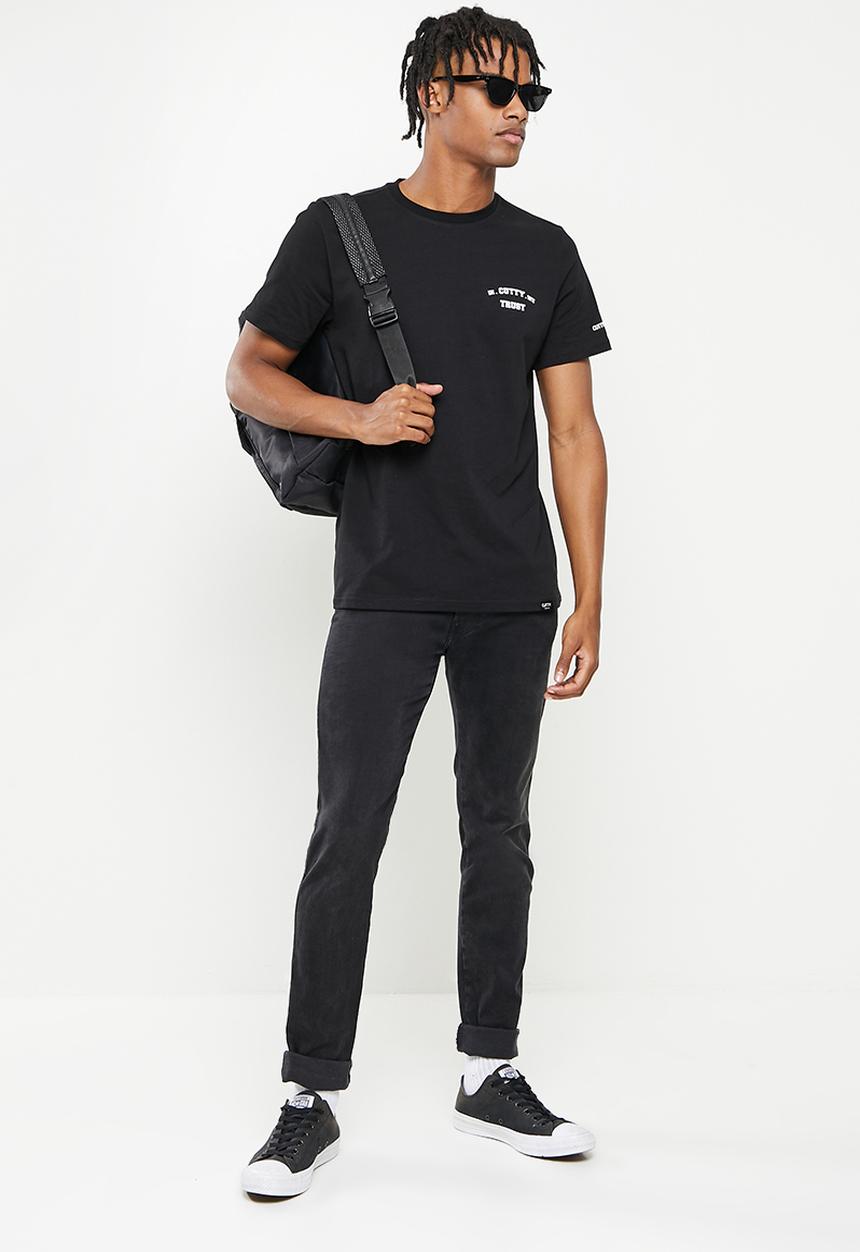 Cutty - Trust back print fashion t-shirt - black