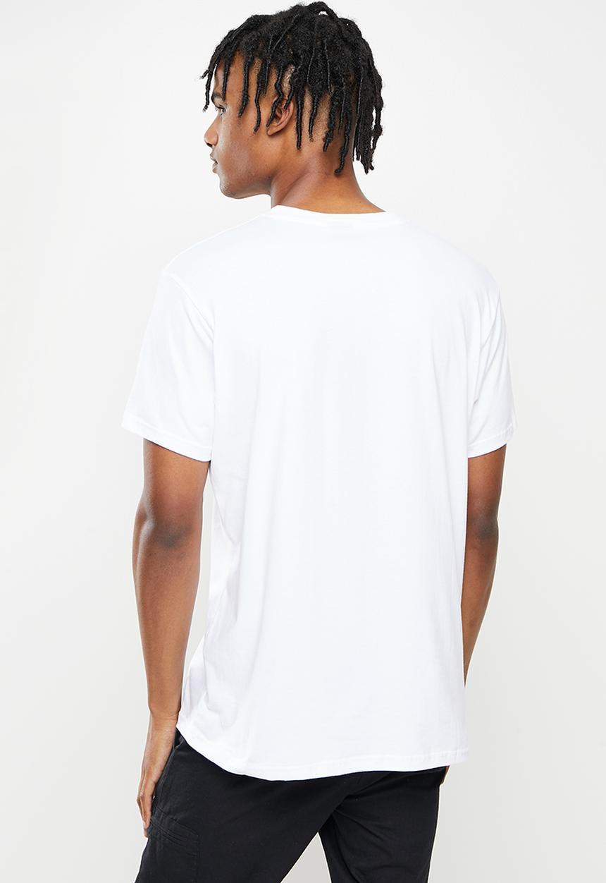 Cutty - Mens regular fit basic vneck t-shirt - white