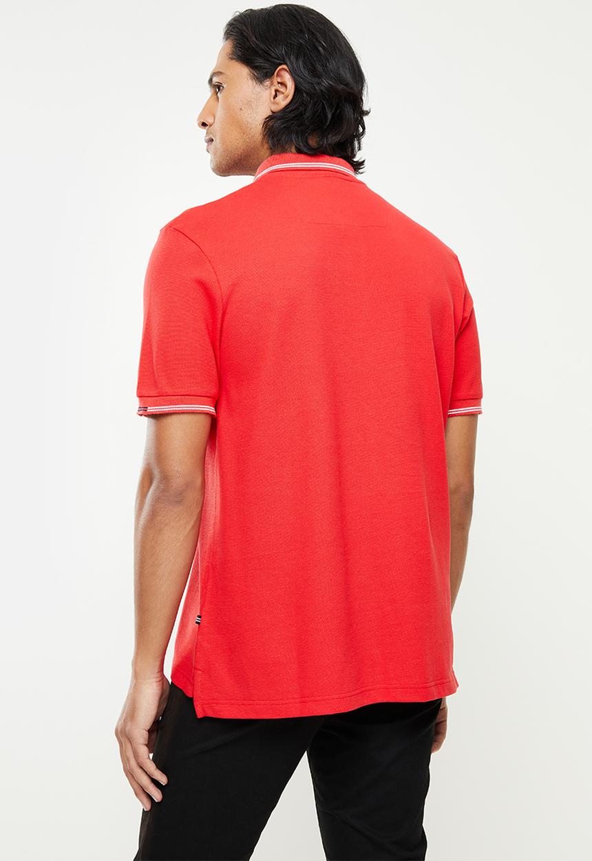 Nautica - Locke short sleeve golfer - nautica red