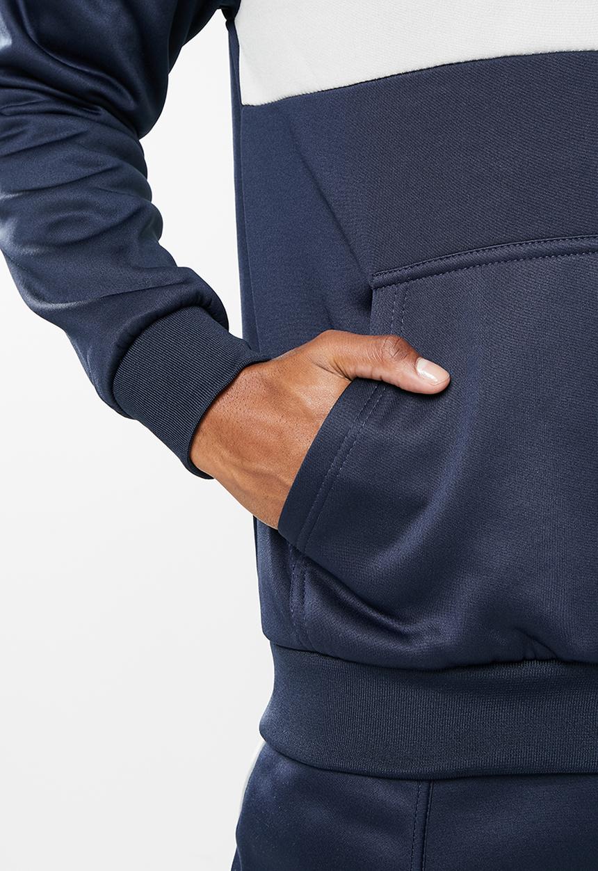 Cutty - Tucker chest block hooded sweater - navy 