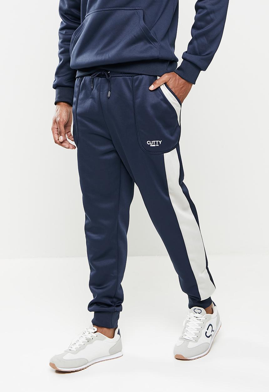 Cutty - Wayne side panel track pant - slate