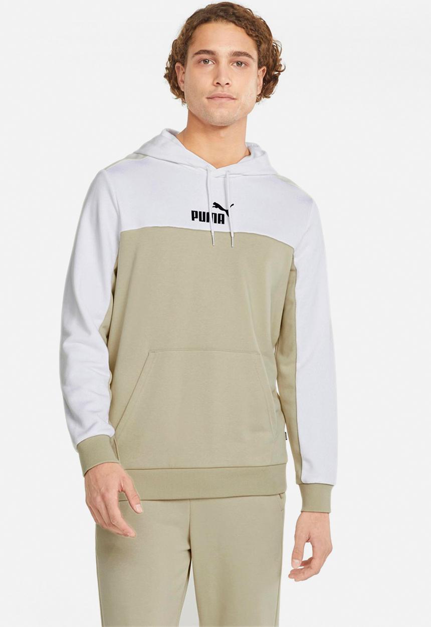 PUMA - Ess+ Block Hoodie Tracktop - Puma White
